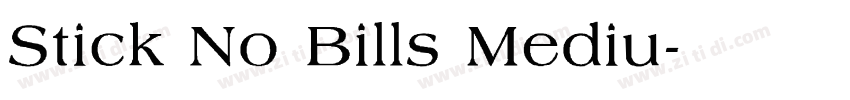 Stick No Bills Mediu字体转换